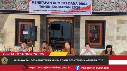 MUSDES Penetapan KPM BLT Dana Desa Tahun Anggaran 2026